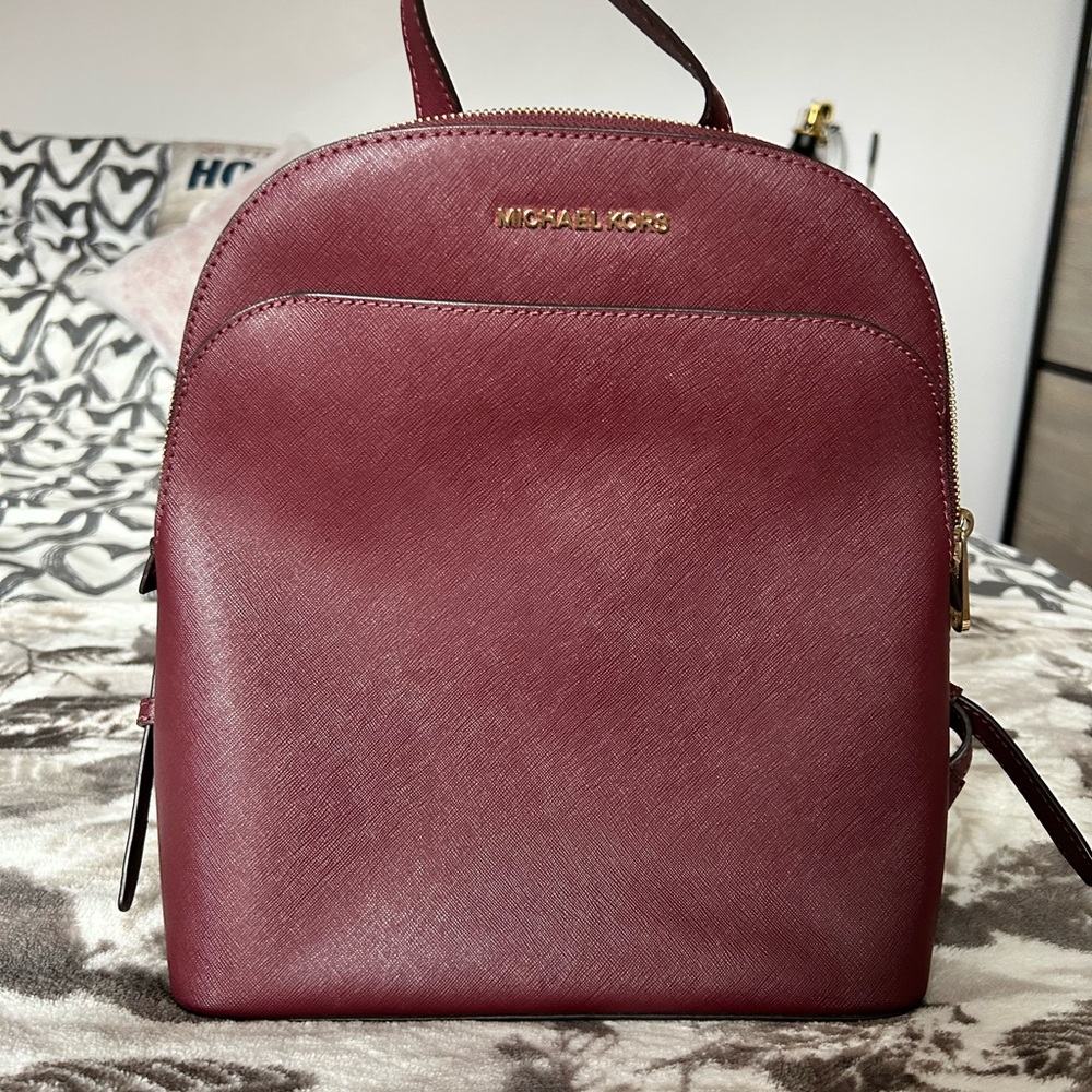 Michael Kors Burgundy Backpack